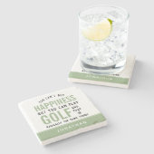 Golf ist Glück Funny Golf Lover Geschenke Steinuntersetzer (Seitenansicht)