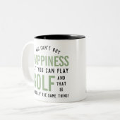 Golf ist Glück Funny Golf Lover Geschenke Zweifarbige Tasse (Vorderseite Links)