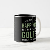 Golf ist Glück Funny Golf Lover Geschenke Zweifarbige Tasse (VorderseiteRechts)