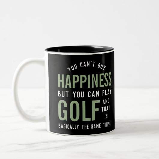 Golf ist Glück Funny Golf Lover Geschenke Zweifarbige Tasse (Links)