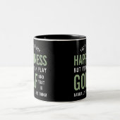 Golf ist Glück Funny Golf Lover Geschenke Zweifarbige Tasse (Mittel)