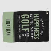 Golf ist Glück Funny Golf Lover Golfhandtuch (Horizontal)