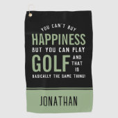 Golf ist Glück Funny Golf Lover Golfhandtuch (Vorderseite)