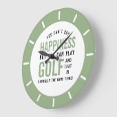 Golf ist Glück Funny Golf Lover Große Wanduhr (Winkel)