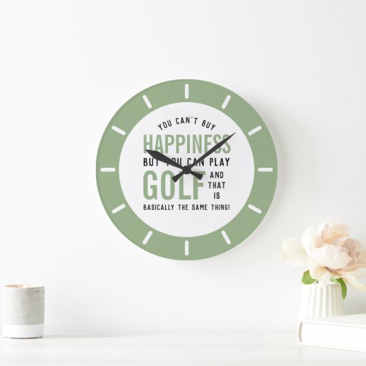 Golf ist Glück Funny Golf Lover Große Wanduhr (Zuhause)