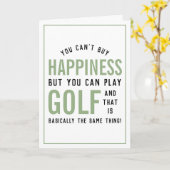 Golf ist Glück Funny Golf Lover Karte (Gelbe Blume)