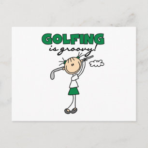 Golf ist Groovy Postkarte