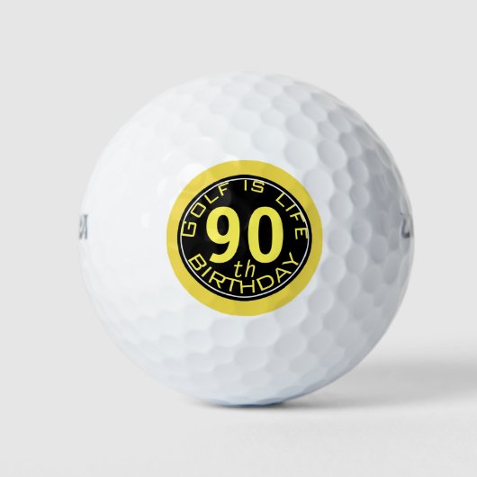Golf ist Leben individuell anpassbarer 90. Geburts Golfball (Vorderseite)