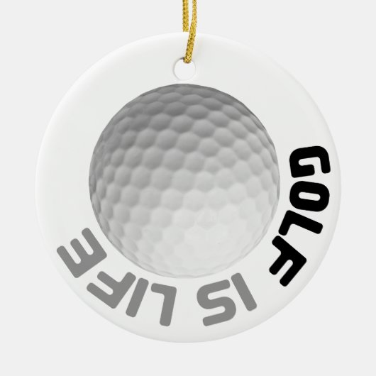 Golf ist Leben Keramik Ornament (Vorne)