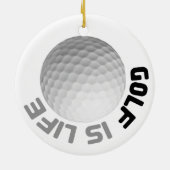 Golf ist Leben Keramik Ornament (Hinten)
