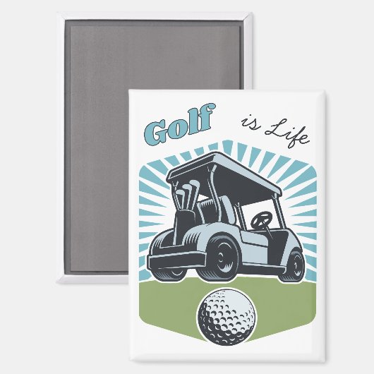 Golf ist Leben Magnet (Vorderseite/Rückseite)