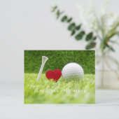 Golf ist Leben mit Golf und Tee mit Liebe Postkarte (Stehend Vorderseite)