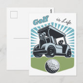 Golf ist Leben Postkarte (Vorne/Hinten)