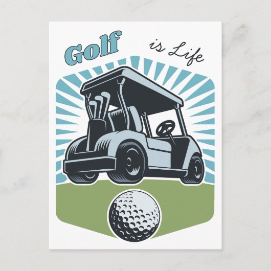 Golf ist Leben Postkarte (Vorderseite)