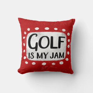 Golf ist mein Jam Throw Kissen
