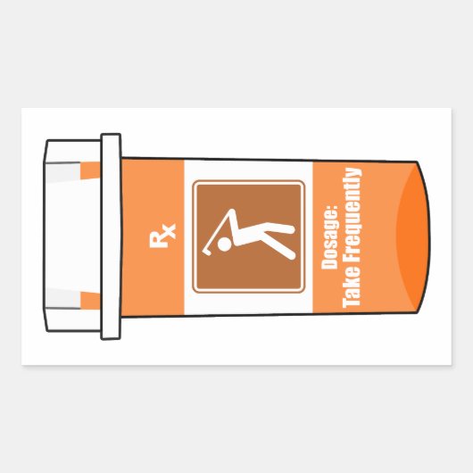 Golf ist mein Medikament Rechteckiger Aufkleber (Vorderseite)