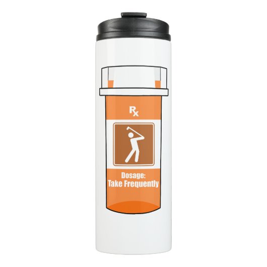 Golf ist mein Medikament Thermosbecher (Vorderseite)
