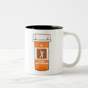 Golf ist mein Medikament Zweifarbige Tasse