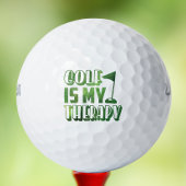 Golf ist meine Therapie Funny Typografy Sport Rede Golfball