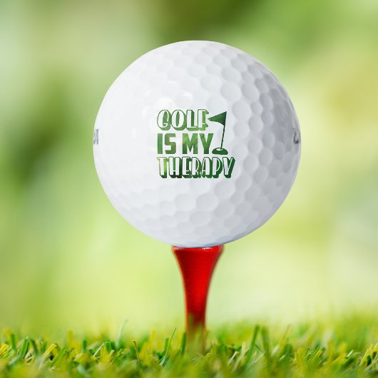 Golf ist meine Therapie Funny Typografy Sport Rede Golfball