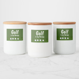 Golf ist meine Therapie mit Golfbälle auf Grün Lebensmitteletikett