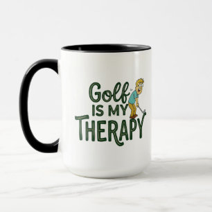 Golf ist Therapie Tasse, Lustiges Golfer Kaffee Ge Tasse