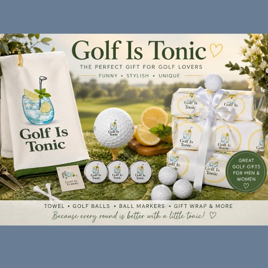 Golf ist Tonic | Golf-Geschenkverpackung Geschenkpapier