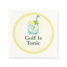 Golf ist Tonic - Zitronen Minze Glas Design Servie