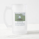 Golf ist viel Gehen Mattglas Bierglas (Links)
