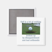 Golf ist viel zu Fuß Magnet (Vorderseite/Rückseite)