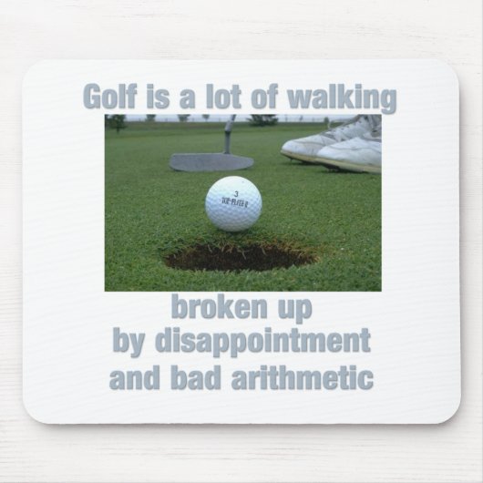 Golf ist viel zu Fuß Mousepad (Vorne)