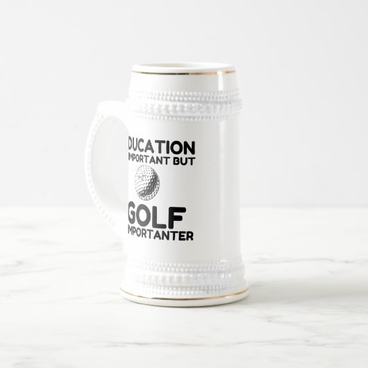 GOLF IST WICHTIG BIERGLAS (Vorderseite Links)