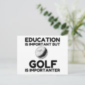 GOLF IST WICHTIG POSTKARTE (Stehend Vorderseite)