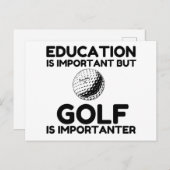 GOLF IST WICHTIG POSTKARTE (Vorne/Hinten)