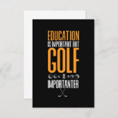 Golf ist wichtiger als Bildung RSVP Karte (Vorne/Hinten)