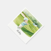 Golf  It's Boy for Baby Shower   Serviette (Ecke)