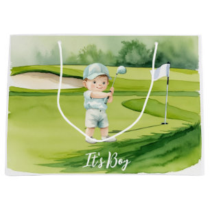 Golf It's Boy für Baby Shower oder Geburtstagsjung Große Geschenktüte