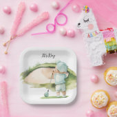 Golf It's Boy für Baby Shower   Pappteller (Party)