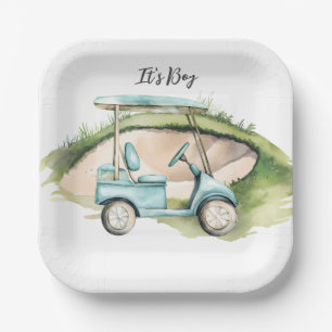 Golf It's Boy für Baby Shower   Pappteller