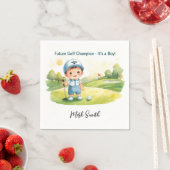 Golf It's Boy für Baby Shower   Serviette (Beispiel)