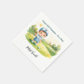 Golf It's Boy für Baby Shower   Serviette (Ecke)