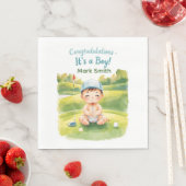 Golf It's Boy für Baby Shower Serviette (Beispiel)