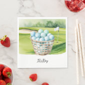 Golf It's Boy für Baby Shower Serviette (Beispiel)