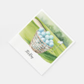 Golf It's Boy für Baby Shower Serviette (Ecke)