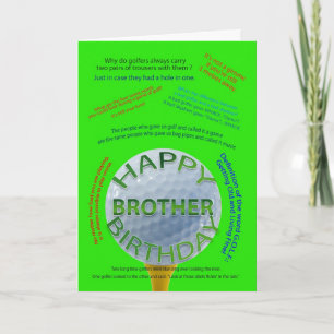 Golf Jokes Geburtstagskarte von Brother Karte