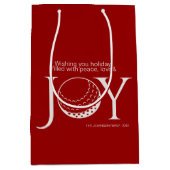 Golf Joy & Peace Christmas Mittlere Geschenktüte (Vorderseite)