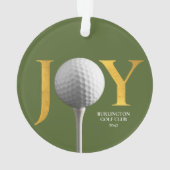Golf Joy & Peace Christmas Ornament (Rückseite)