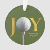 Golf Joy & Peace Christmas Ornament (Vorderseite)