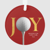 Golf Joy & Peace Christmas Ornament (Rückseite)