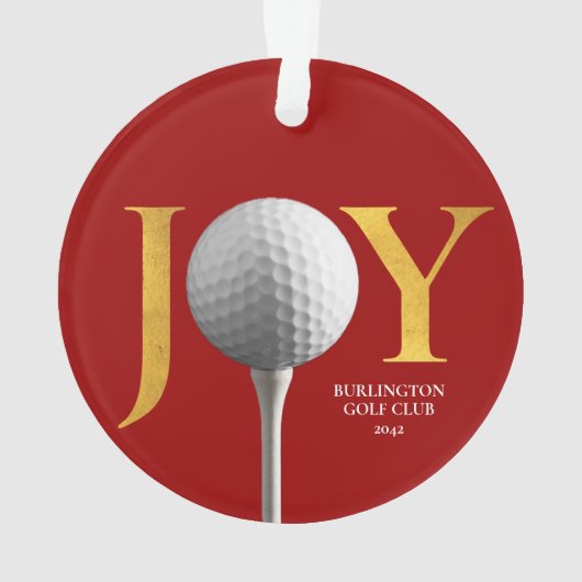 Golf Joy & Peace Christmas Ornament (Rückseite)
